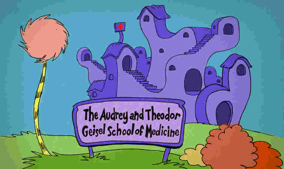 An imagined new facade for Dartmouth's school of medicine (with apologies to Dr. Seuss). An imagined new facade for Dartmouth's school of medicine (with apologies to Dr. Seuss).