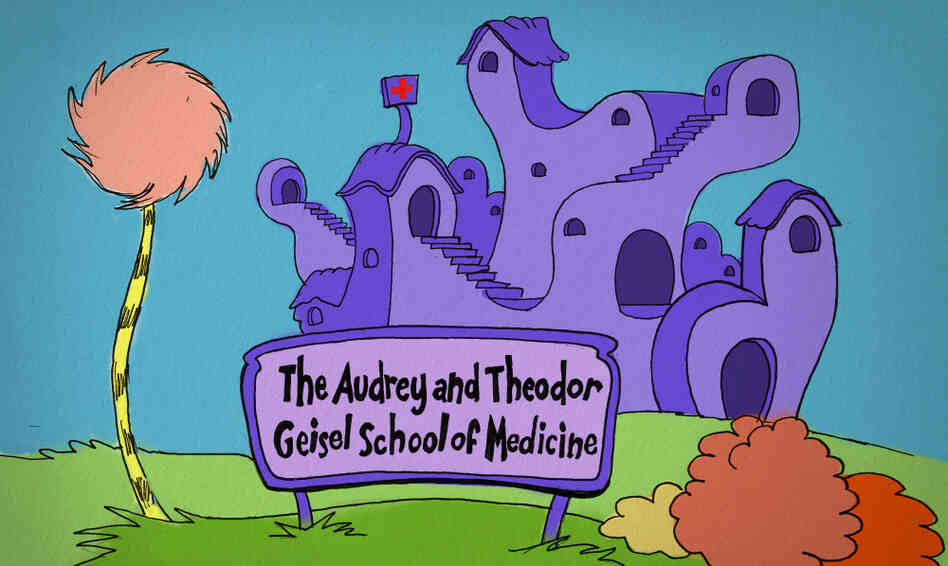 An imagined new facade for Dartmouth's school of medicine (with apologies to Dr. Seuss). An imagined new facade for Dartmouth's school of medicine (with apologies to Dr. Seuss).