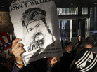 Protesters demonstrate at City Hall in Seattle on Feb. 16, 2011, after the announcement that police officer Ian Birk would not face charges for the fatal shooting of John T. Williams. Protesters demonstrate at City Hall in Seattle on Feb. 16, 2011, after the announcement that police officer Ian Birk would not face charges for the fatal shooting of John T. Williams.