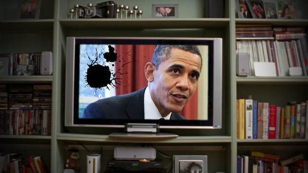 In a campaign video, the Mitt Romney campaign accuses President Obama of "spending millions to sling mud — or oil — at Mitt Romney."