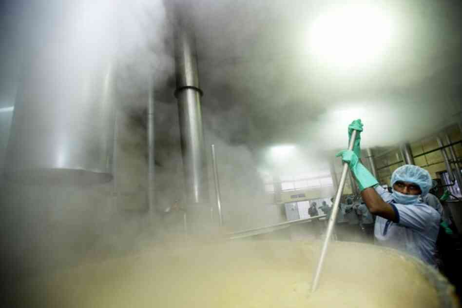 The giant kitchen is designed and run by engineers, who are passionate about efficiency and hygiene.