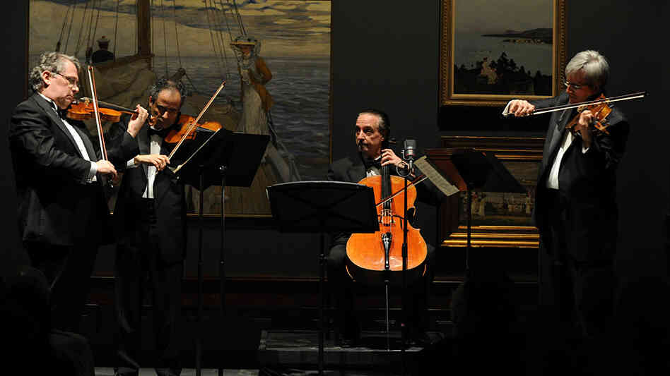 The Emerson Quartet play Beethoven at the Savannah Music Festival. From left: Philip Setzer, Eugene Drucker, David Finckel and Lawrence Dutton The Emerson Quartet play Beethoven at the Savannah Music Festival. From left: Philip Setzer, Eugene Drucker, David Finckel and Lawrence Dutton