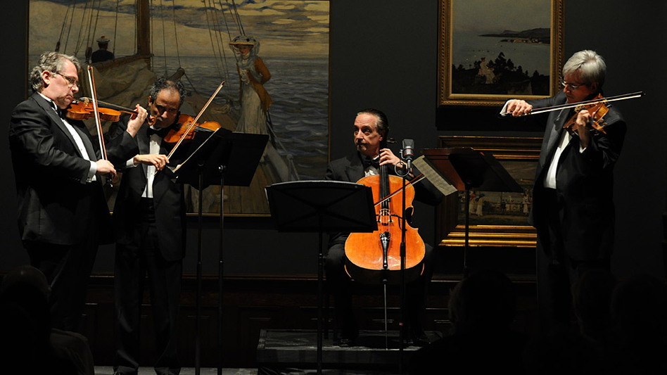 The Emerson Quartet play Beethoven at the Savannah Music Festival. From left: Philip Setzer, Eugene Drucker, David Finckel and Lawrence Dutton