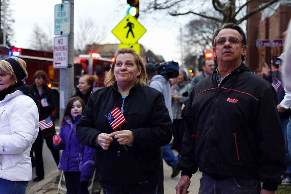 Judy and Frank Nestico Sr. wait anxiously for their son John to arrive.