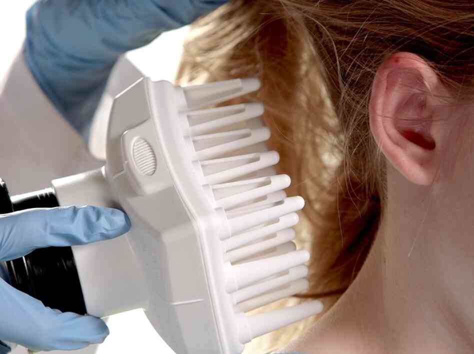 The LouseBuster uses heated air to dry lice out and kill them, along with their eggs.