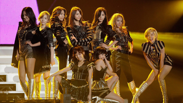 South Korean girl group Girls' Generation onstage during the Seoul Music Awards in January.