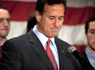 Rick Santorum announces he is suspending his campaign for president during a press conference in Gettysburg, Pa., on Tuesday, surrounded by family members. Rick Santorum announces he is suspending his campaign for president during a press conference in Gettysburg, Pa., on Tuesday, surrounded by family members.