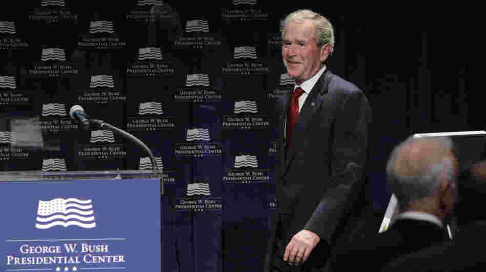 Former President George W. Bush appeared at a Bush Center Freedom Collection event on March 28 in Dallas. 