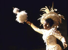 Actress Pearl Bailey during curtain call for the 1967 Broadway production of Hello, Dolly! Actress Pearl Bailey during curtain call for the 1967 Broadway production of Hello, Dolly!