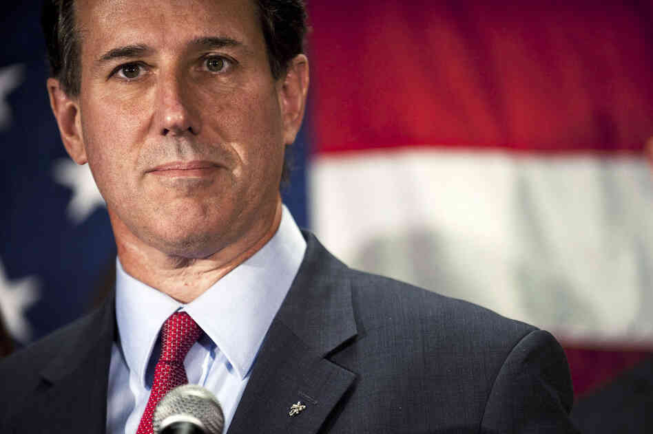 Republican presidential candidate Rick Santorum announces he will suspend his campaign in Gettysburg, Pa., on Tuesday. 