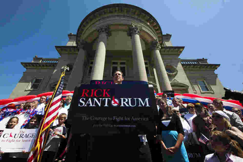 Santorum announces his bid for the Republican nomination in Somerset, Pa., on June 6, 2011. 