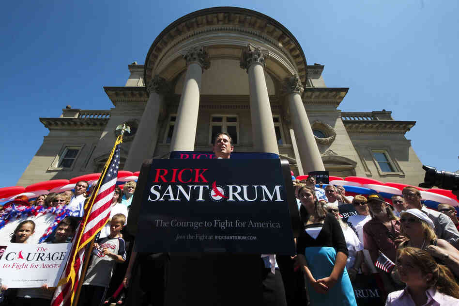 Santorum announces his bid for the Republican nomination in Somerset, Pa., on June 6, 2011. 