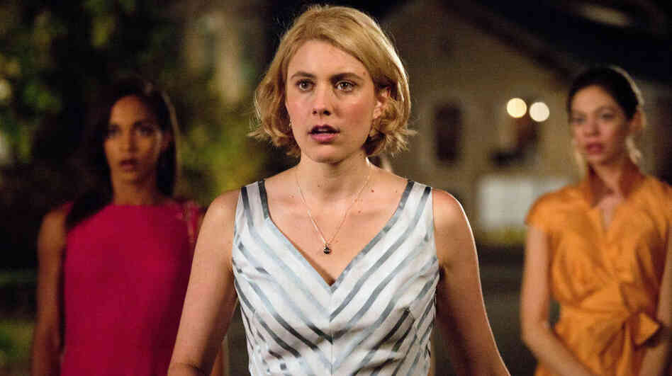 Greta Gerwig (center) tells NPR's Robert Siegel that she doesn't mind being called "Hollywood's indie darling" — as long as she can keep making movies the way she wants. Greta Gerwig (center) tells NPR's Robert Siegel that she doesn't mind being called "Hollywood's indie darling" — as long as she can keep making movies the way she wants.