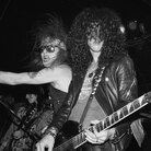 Izzy Stradlin, Axl Rose, Slash and Steven Adler of Guns N' Roses, performing in California in 1986. Izzy Stradlin, Axl Rose, Slash and Steven Adler of Guns N' Roses, performing in California in 1986.