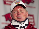 Dismissed Arkansas football coach Bobby Petrino at an April 3 news conference, following his release from a hospital where he was treated for injuries suffered in a motorcycle accident. That mishap led to the revealing of his affair with a younger woman, payments he made to her and that he had arranged for her to get a job at the university. Dismissed Arkansas football coach Bobby Petrino at an April 3 news conference, following his release from a hospital where he was treated for injuries suffered in a motorcycle accident. That mishap led to the revealing of his affair with a younger woman, payments he made to her and that he had arranged for her to get a job at the university.