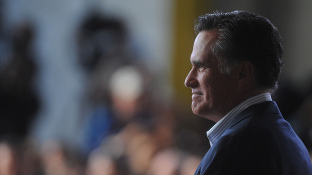 Mitt Romney campaigns Tuesday in Wilmington, Del., the day rival Rick Santorum left the race. On Thursday, two major anti-abortion groups endorsed Romney.