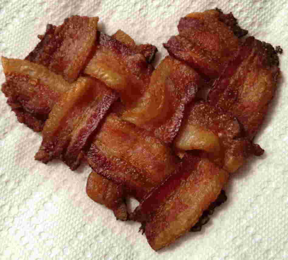 A valentine to bacon. A valentine to bacon.