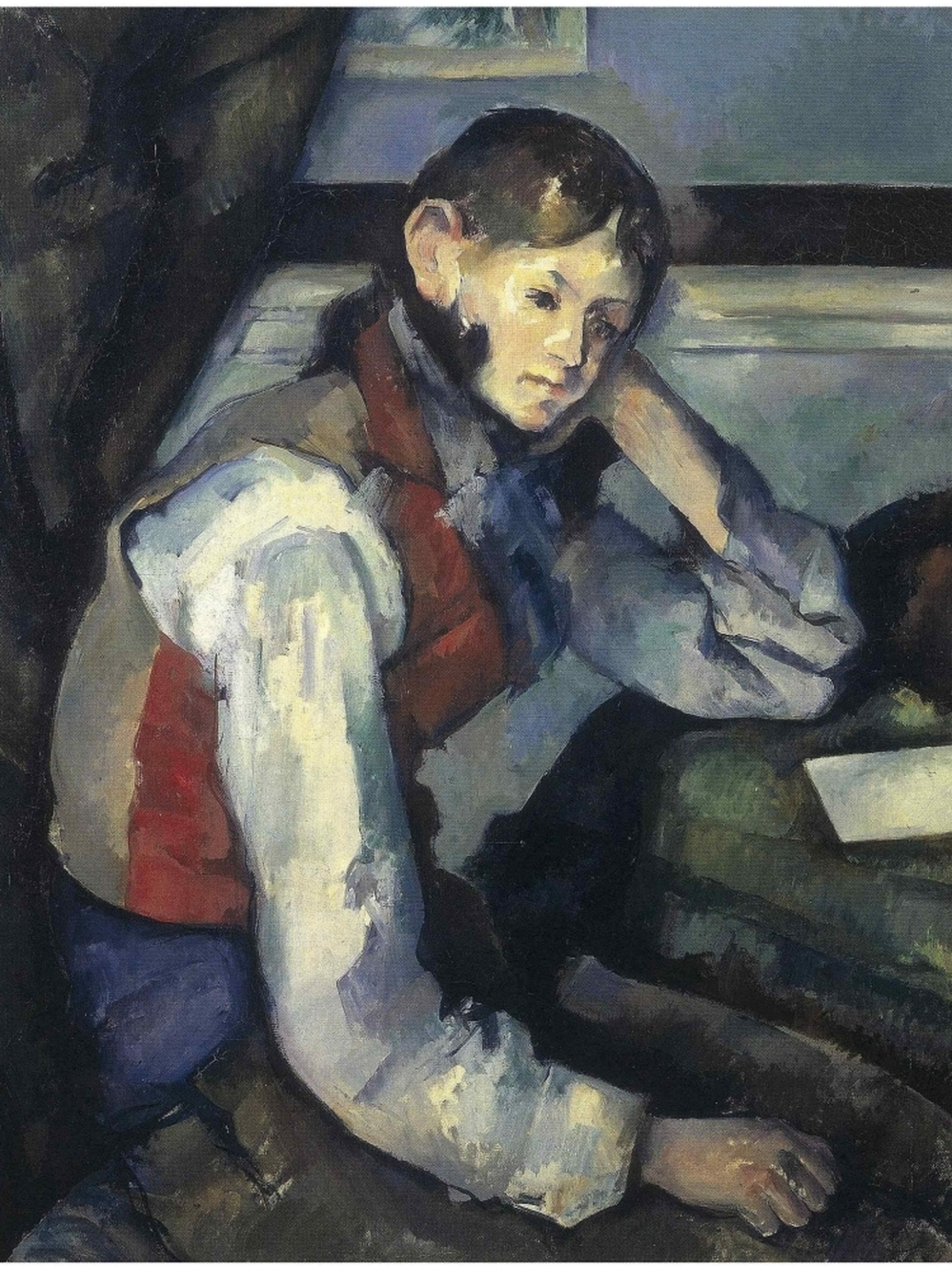 Paul Cezanne's "Boy in a Red Waistcoat". 