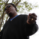 Lee Fields performs at Joe's Crab Shack in Austin, Texas during the South by Southwest music festival.