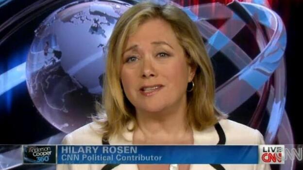 Democratic strategist Hilary Rosen, during her appearance on CNN. (CNN.com)