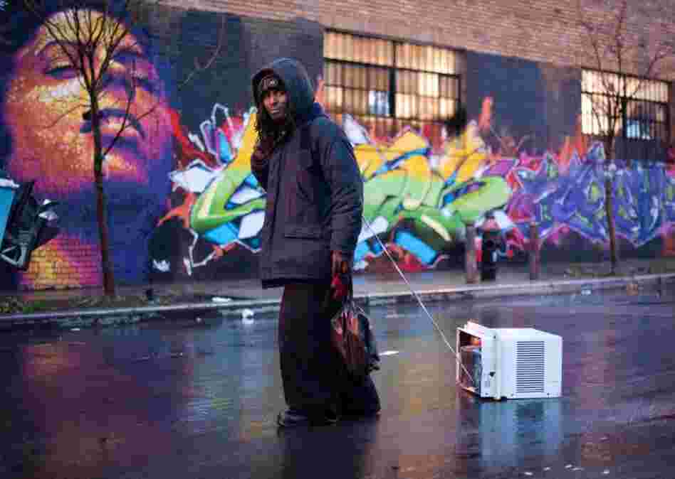 "Homeless since being released from jail ... [Prince] spends the night collecting scrap metal and old pallets that he cashes in before sunrise. He uses the money mostly for heroin, an addiction that has landed him in prison three times. From the Virgin Islands but raised in the Bronx, he is the oldest of 17 children. He was molested by a neighbor as a child, something he is only now understandi...