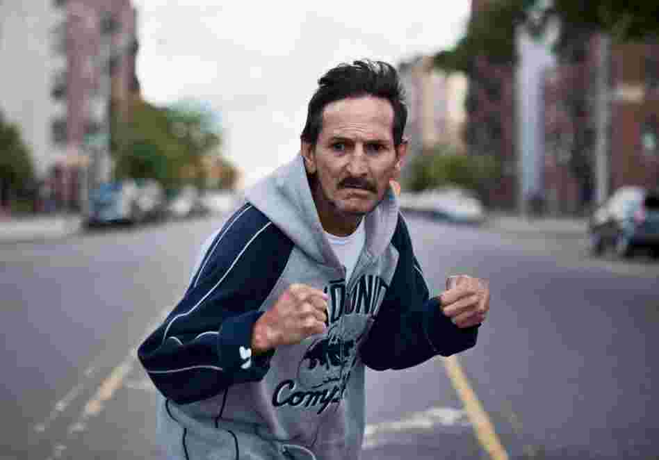 "Former pro boxer (lightweight) from Connecticut, now an addict living in a homeless shelter. Manny's career ended after several injuries left him with a right eye that is unable to focus. Unable to fight, with little other skills, he found himself homeless and turned to heroin."