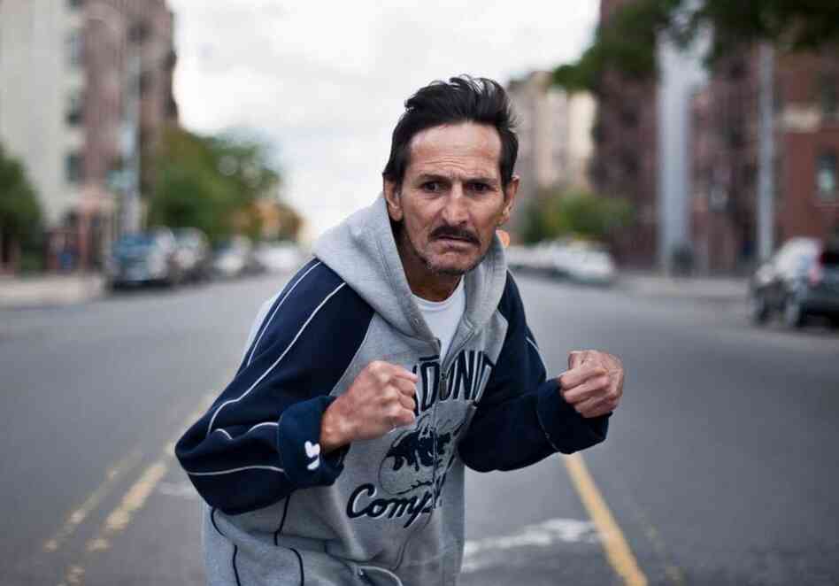 "Former pro boxer (lightweight) from Connecticut, now an addict living in a homeless shelter. Manny's career ended after several injuries left him with a right eye that is unable to focus. Unable to fight, with little other skills, he found himself homeless and turned to heroin."