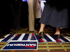 Supporters of Republican presidential candidate, former Pennsylvania Sen. Rick Santorum listen as he speaks during a rally at the Four Points Sheraton Hotel on April 3, 2012 in Mars, Pennsylvania. Supporters of Republican presidential candidate, former Pennsylvania Sen. Rick Santorum listen as he speaks during a rally at the Four Points Sheraton Hotel on April 3, 2012 in Mars, Pennsylvania.