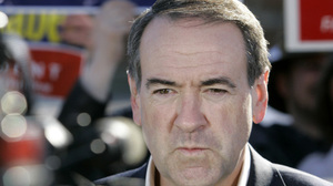 Former GOP presidential candidate Mike Huckabee, seen in Dallas in 2008, once saved a choking colleague.