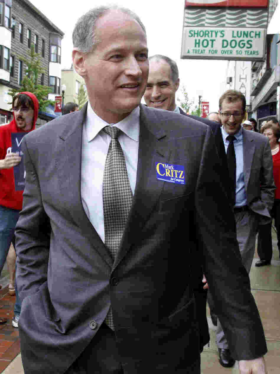 Mark Critz in 2010, while campaigning in Washington, Pa., during a special election to fill the seat vacated after the death of his former boss, Rep. John Murtha.