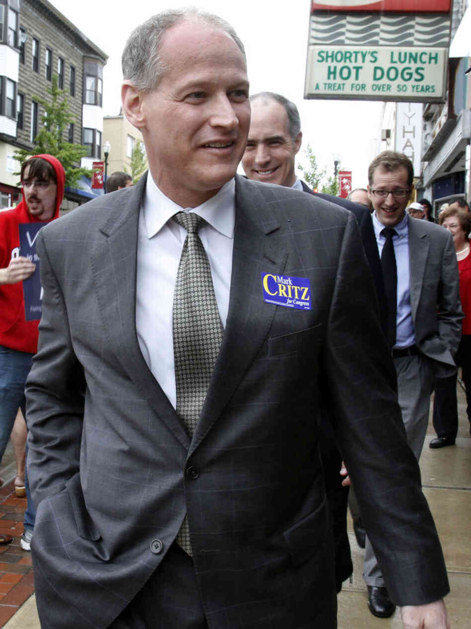 Mark Critz in 2010, while campaigning in Washington, Pa., during a special election to fill the seat vacated after the death of his former boss, Rep. John Murtha.