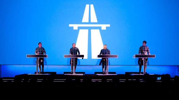 Ralf Hutter (left) and the other members of Kraftwerk in performance at the Museum of Modern Art in New York on Tuesday. 