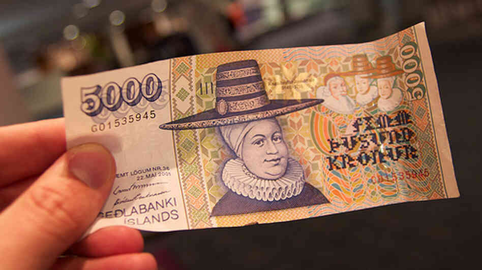The 5,000 krona note, featuring Ragnheiaur Jonsdottir The 5,000 krona note, featuring Ragnheiaur Jonsdottir