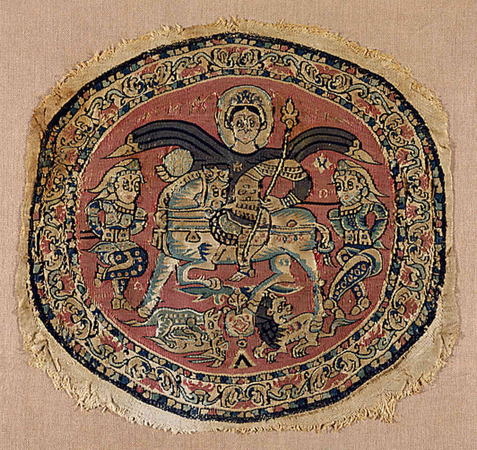 An 8th-century roundel featuring a Byzantine emperor (probably Heraclitus) on exhibition at the Metropolitan Museum of Art. An 8th-century roundel featuring a Byzantine emperor (probably Heraclitus) on exhibition at the Metropolitan Museum of Art.