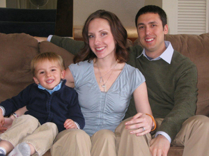  Surrogate Whitney Watts with her son, J.P., and husband, Ray. She says she was motivated to help others have a family because her own parents had infertility problems.