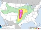 The darker areas are being warned about what's coming. They're where tornadoes could occur on Saturday and into Sunday. The darker areas are being warned about what's coming. They're where tornadoes could occur on Saturday and into Sunday.