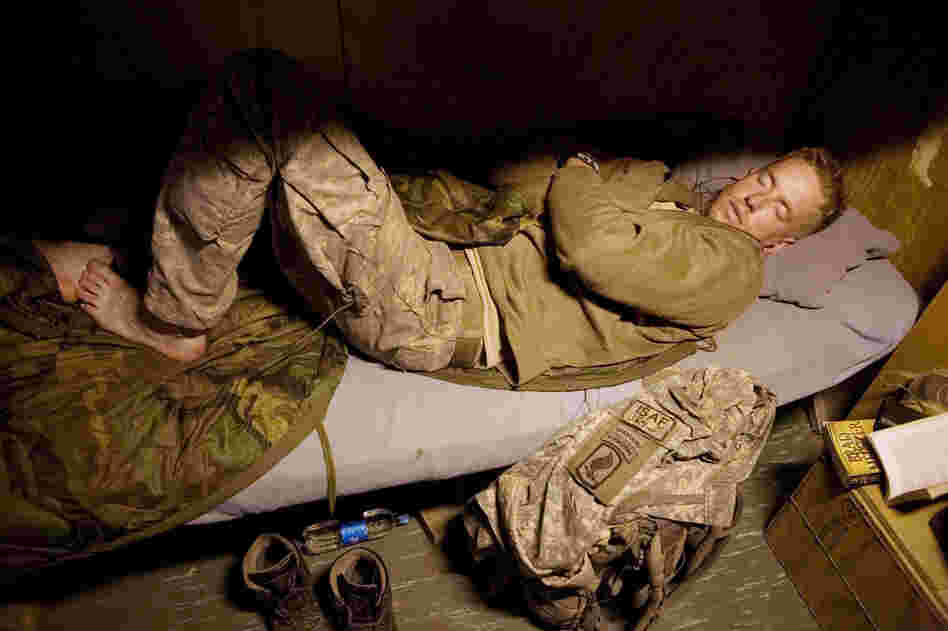 June 2008: Luke Nevala sleeps.