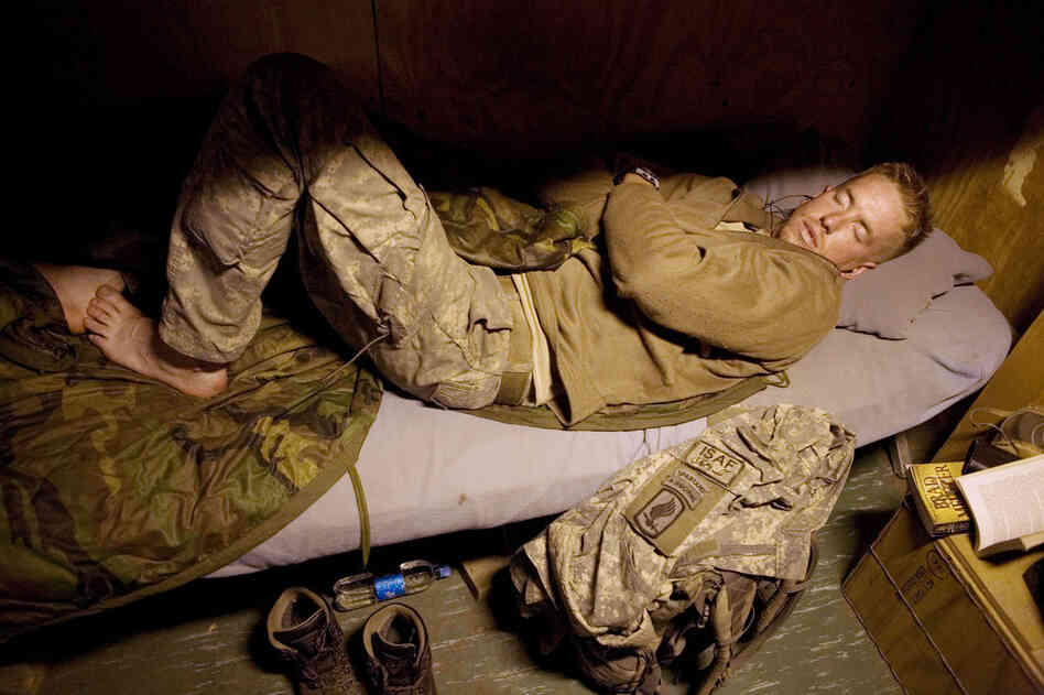June 2008: Luke Nevala sleeps.