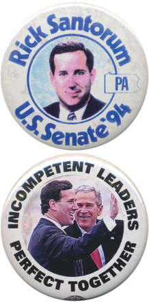 Santorum first won his Senate seat in a great GOP year and lost it 12 years later in a terrible GOP year. Santorum first won his Senate seat in a great GOP year and lost it 12 years later in a terrible GOP year.
