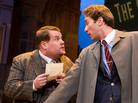 Adapted from The Servant of Two Masters, the new comedy One Man, Two Guvnors follows the "always famished and easily confused" Francis Henshall (James Corden, left), who must combat his own befuddlement while keeping both of his employers — a local gangster and criminal-in-hiding Stanley Stubbers (Oliver Chris) — from meeting. Adapted from The Servant of Two Masters, the new comedy One Man, Two Guvnors follows the "always famished and easily confused" Francis Henshall (James Corden, left), who must combat his own befuddlement while keeping both of his employers — a local gangster and criminal-in-hiding Stanley Stubbers (Oliver Chris) — from meeting.