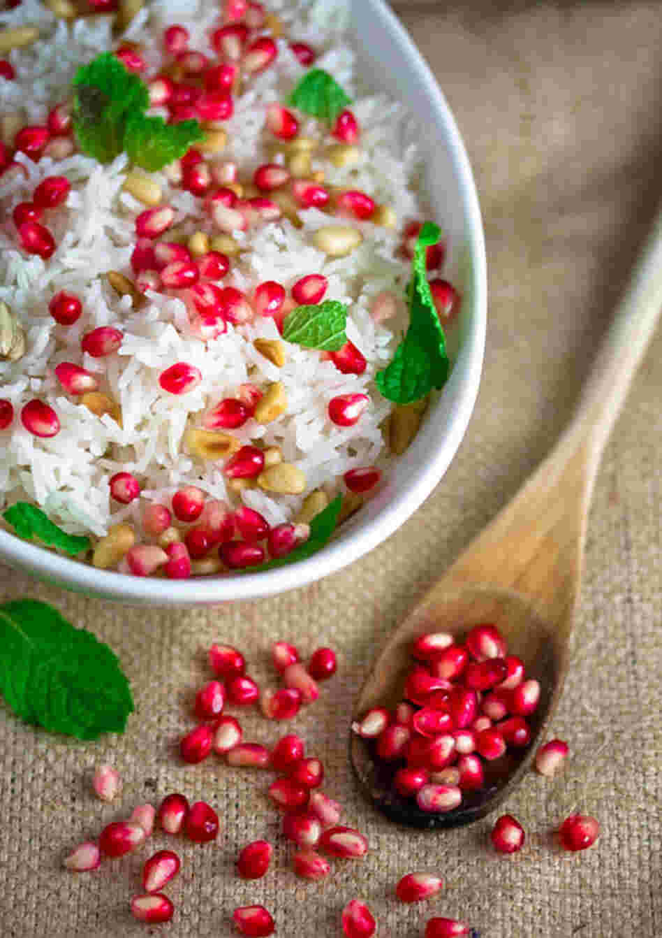 Basmati Rice With Pomegranate Seeds