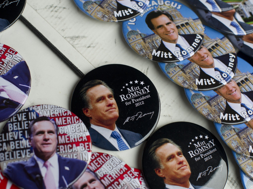 Some voters may be choosing campaign buttons now, but most polling experts agree it's too early to predict November's winner. (Image credit: Landov)