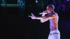 A holographic representation of Tupac Shakur seen during a performance by Snoop Dogg and Dr. Dre at the Coachella Valley Music & Arts Festival on Sunday, April 15. A holographic representation of Tupac Shakur seen during a performance by Snoop Dogg and Dr. Dre at the Coachella Valley Music & Arts Festival on Sunday, April 15.