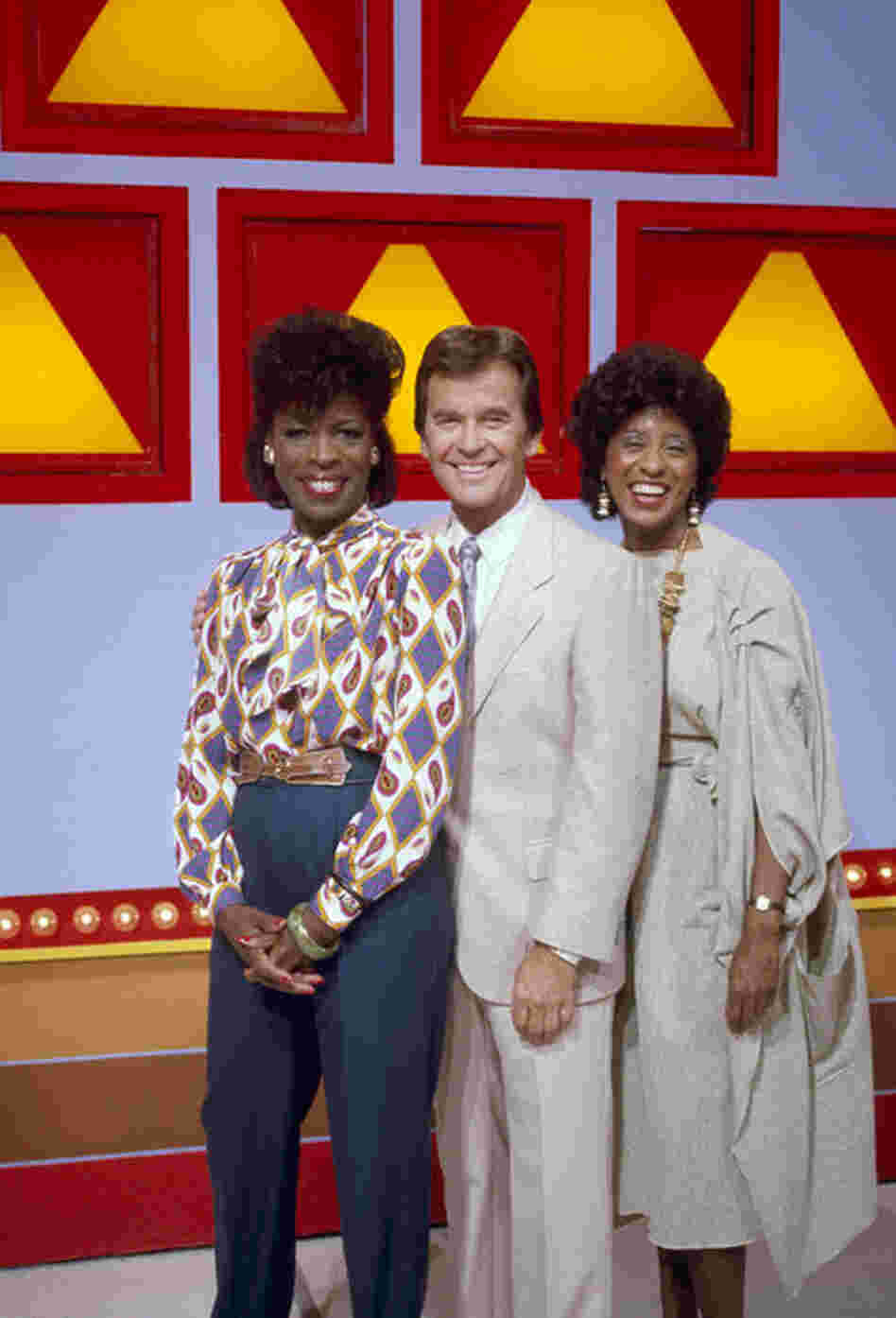 Clark broadened his legacy in the 1970s and '80s by building a game-show empire. Here, on the set of The New $25,000 Pyramid in 1984, Clark mugs with Roxie Roker (left) and Marla Gibbs, co-stars of TV's The Jeffersons. 