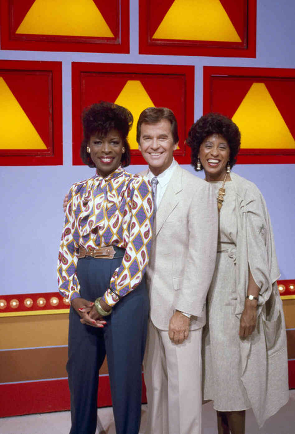 Clark broadened his legacy in the 1970s and '80s by building a game-show empire. Here, on the set of The New $25,000 Pyramid in 1984, Clark mugs with Roxie Roker (left) and Marla Gibbs, co-stars of TV's The Jeffersons. 