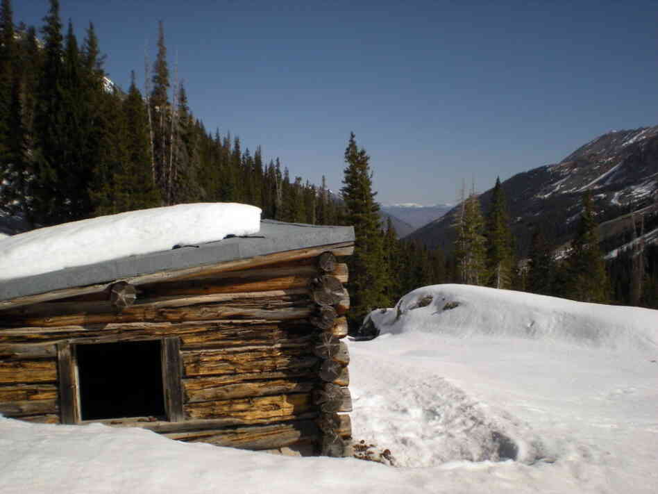 The Conundrum Creek Cabin where the cows met their unfortunate end. Photo taken on April 6.