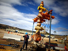 Oil and natural gas drillers use equipment like this to separate the liquid, gas and sand that come out of wells at the beginning of hydraulic fracturing operations. Oil and natural gas drillers use equipment like this to separate the liquid, gas and sand that come out of wells at the beginning of hydraulic fracturing operations.