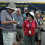 The 150 passengers aboard the National Geographic Explorer cruise ship arrive in Monrovia, the Liberian capital, on April 16. It's reportedly the largest group of tourists to visit the country since the 1970s.