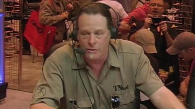 Ted Nugent, during his appearance at the NRA convention over the weekend in St. Louis. (NRA Videos)