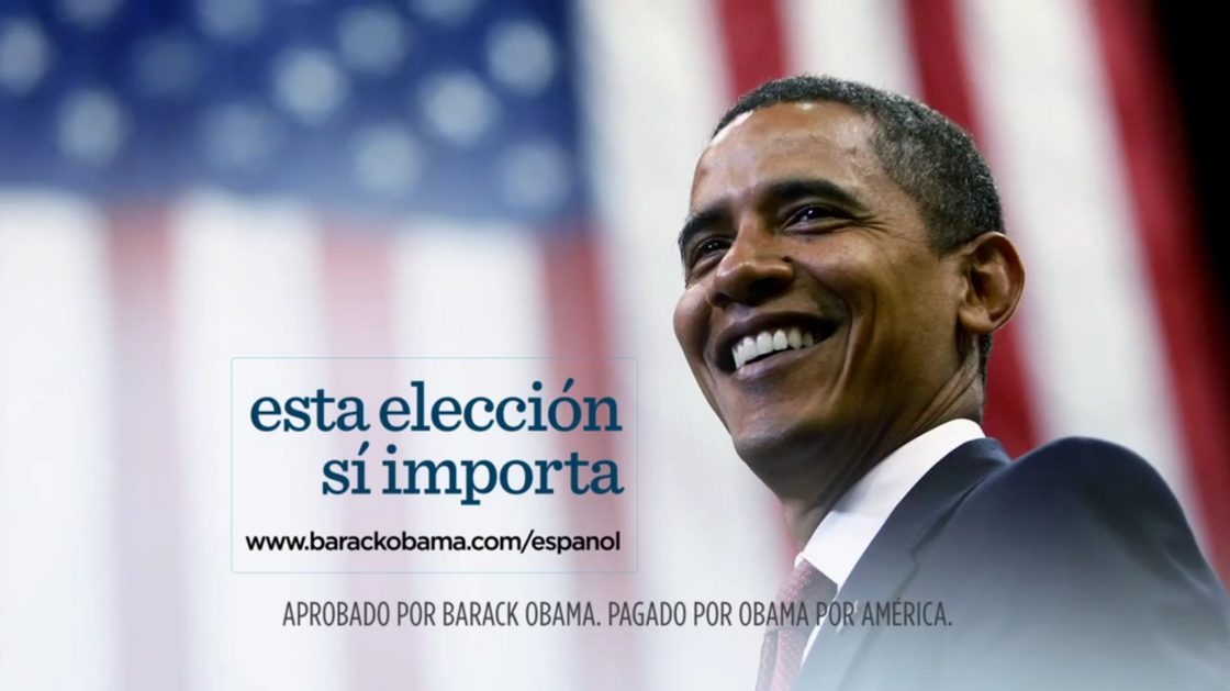 President Obama's re-election campaign has released four new Spanish-language ads, each ending with the phrase: "Esta eleccion si importa," which in English means, "This election does matter."